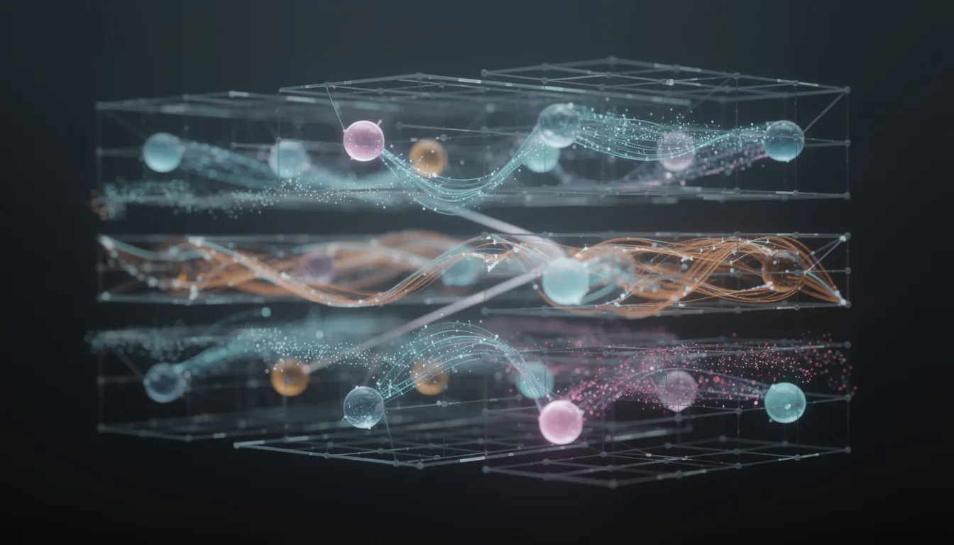 The image depicts an abstract visualization of interconnected nodes, symbolizing a neural network that processes information akin to artificial intelligence systems. This representation illustrates the complexity of ai algorithms and deep learning, reflecting how these technologies analyze data and enhance operational efficiency in various applications.